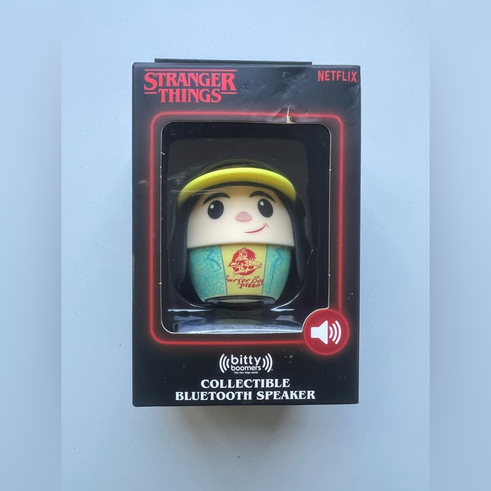 STRANGER THINGS• ARGYLE Surfer Boy Pizza Bitty Boomers Bluetooth Speaker.
